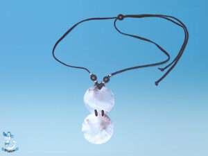 Kette 2 Black-Lip-Scheiben/Lederb