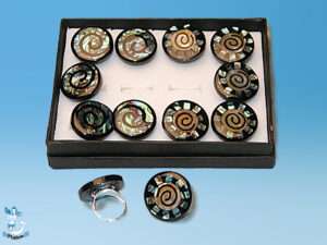 Ring: Perlmutt/Paua verstellb 2-f