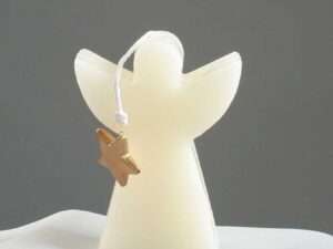 Kerze Engel creme 10x7 5cm