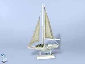 Segelboot 18x30cm Holz