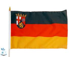 Stockflagge Rheinl -Pfalz 45x30cm