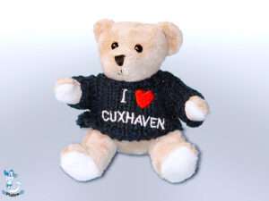 Plüsch Bär  Pulli bl Cuxhaven 12cm