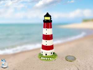 Leuchtturm Ostsee r/w Keramik 10cm
