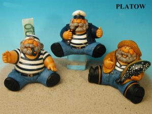 Seemann Spardose 20cm 3-f.