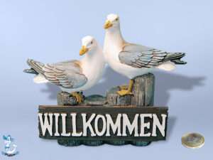 Möwe Poly (2er) Willkommen 18cm
