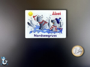Magnet "Nordseegruss" Ahoi 8x5,5cm