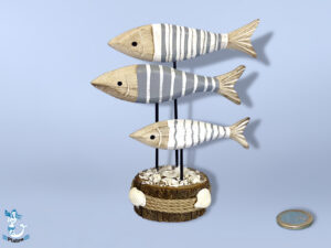 Fischschwarm Holz 3er 21cm