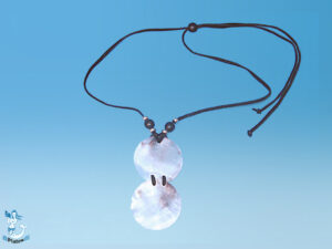 Kette 2 Black-Lip-Scheiben/Lederb