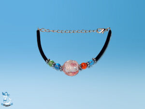 Armband Glasp rosa schwarzer Samt