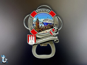 Hamburg Flaschenöffner Magnet Landungsbrücken