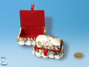 Muschelkasten 6x4cm Rechteck rot