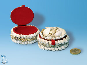 Muschelkasten 6x5x4cm Oval rot