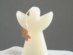 Kerze Engel creme 10x7 5cm