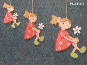 Mädchen mit Blume Hänger 12 5cm