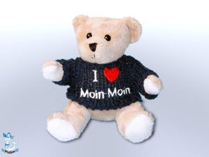 Plüsch Bär  Pulli bl Moin mit 12cm