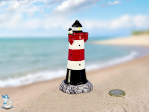 Leuchtturm Roter Sand Keramik 10cm