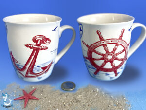 Becher maritim, 2-fach 10cm 350ml