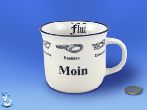 Knotenbecher rund 8,5cm "Moin"