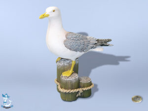 Möwe auf Poller ca. 20cm