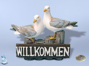Möwe Poly (2er) Willkommen 18cm