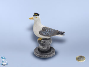 Möwe Poly auf Poller 12cm