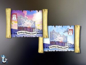 Elphi Tag/Nacht MDF 2er-Set 8x6cm
