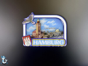 Landungsbrücken Hamburg  MDF Magnet 8,5x7cm