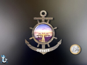 Ostsee Magnet Anker MDF 8x10cm