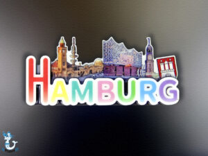 "Hamburg" Magnet Skyline MDF