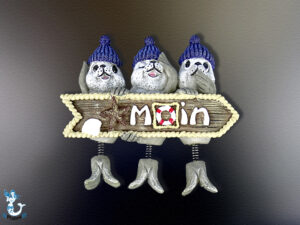 "Moin" Magnet Seehunde 8,5x8cm