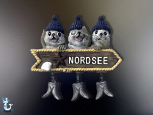 "Nordsee" Magnet Seehunde 8,5x8cm