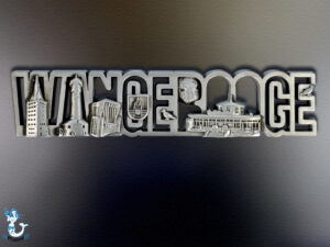 Metallmagnet Wangerooge Schriftzug ca 12cm