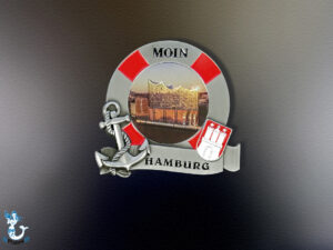 "Hamburg" Rettungsring Metallmagnet Elphi