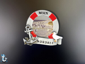 "Nordsee" Rettungsring Metallmagnet 6,5cm