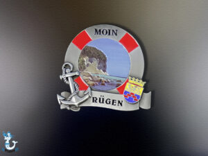 "Rügen" Rettungsring Metallmagnet 7,5cm