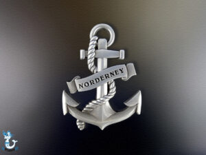"Norderney" Anker Metallmagnet 7x5cm