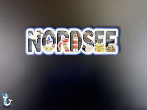 "Nordsee" Schriftmagnet MDF bunt