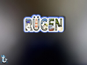 "Rügen" Schriftmagnet MDF bunt