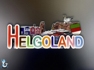 MDF-Magnet „Helgoland“ Skyline, farbig
