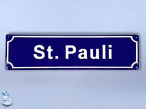 St. Pauli Schild Hamburg Metall 30x8cm