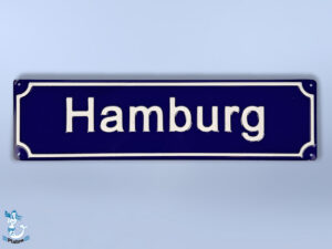 Hamburg Schild Metall 30x8cm