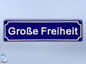 Große Freiheit Schild Metall Hamburg 30x8cm