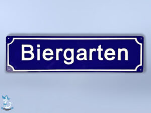 Biergarten Schild Metall 30x8cm