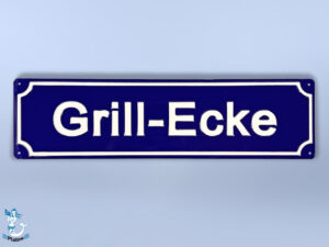 Grill-Ecke Schild Metall 30x8cm