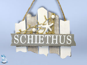 Holz Schild Schiethus 17cm grau