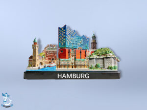 Hamburg Poly Skyline 3D 10x6cm